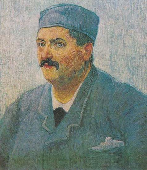 Vincent Van Gogh Portrait of a male person with cap France oil painting art